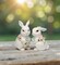 Easter Rabbits Holding Flowers Salt and Pepper Shakers, Home Décor, Gift for Her, Gift for Mom, Kitchen Décor, Spring Décor, Easter Décor